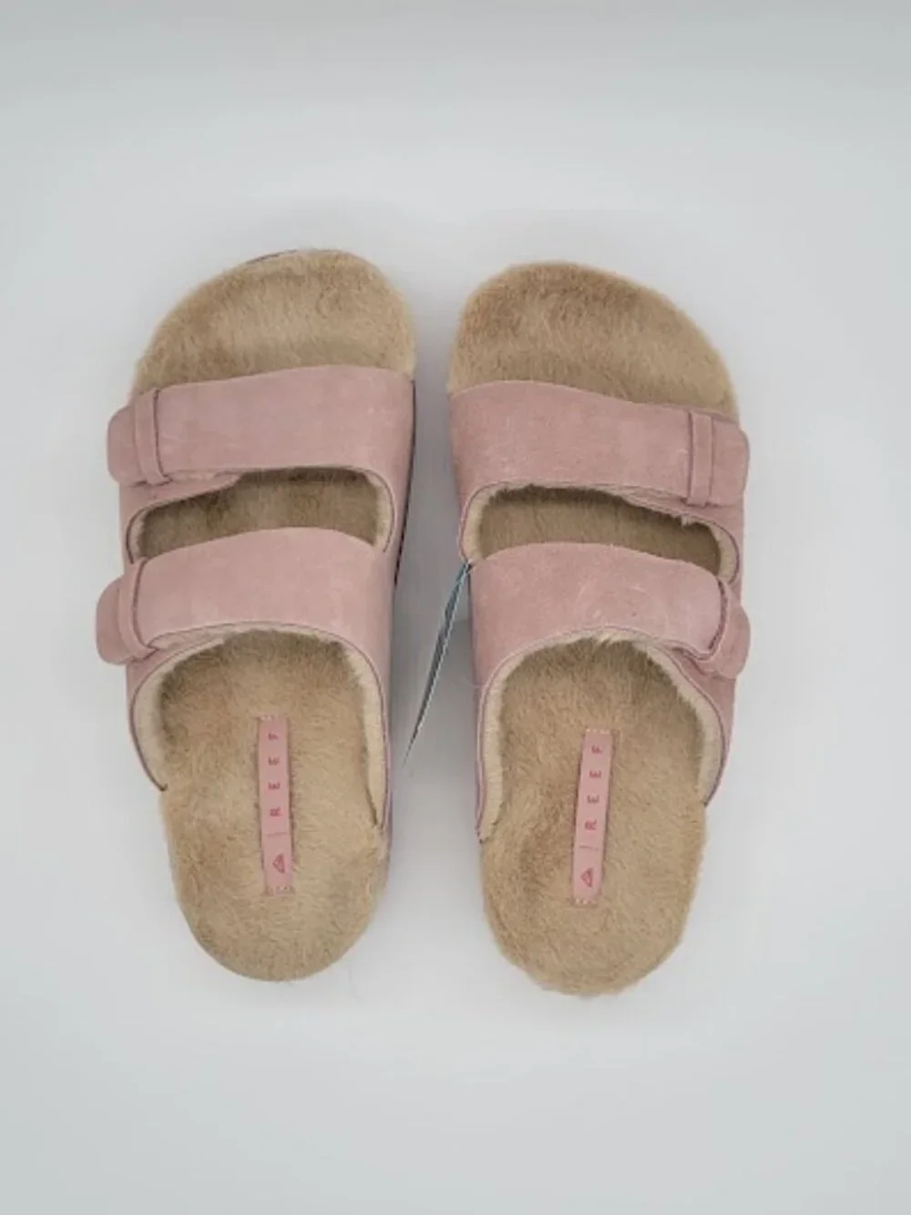 REEF Ojai Ciara Women’s pale mauve Suede Platform Slide Sandals Size 7 NWOB